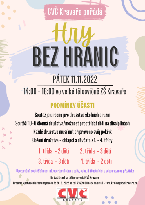 Hry bez hranic v Kravařích - 11. listopadu 2022